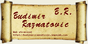 Budimir Ražnatović vizit kartica